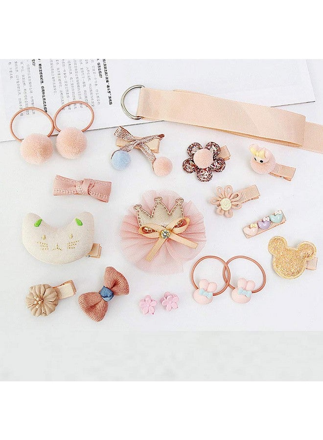 ZOCONE Baby Hair Clips and Hair Ties, 54pcs Cute Bow Hairpins Elastic Hair Bands Holders, Hair Accessories for Baby Girls Toddlers (Pink Grey Orange) - Image 4