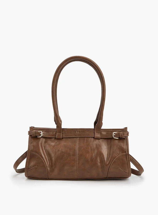 فلورا بيلا من شو إكسبرس Solid Double Handle Shoulder Bag with Detachable Strap