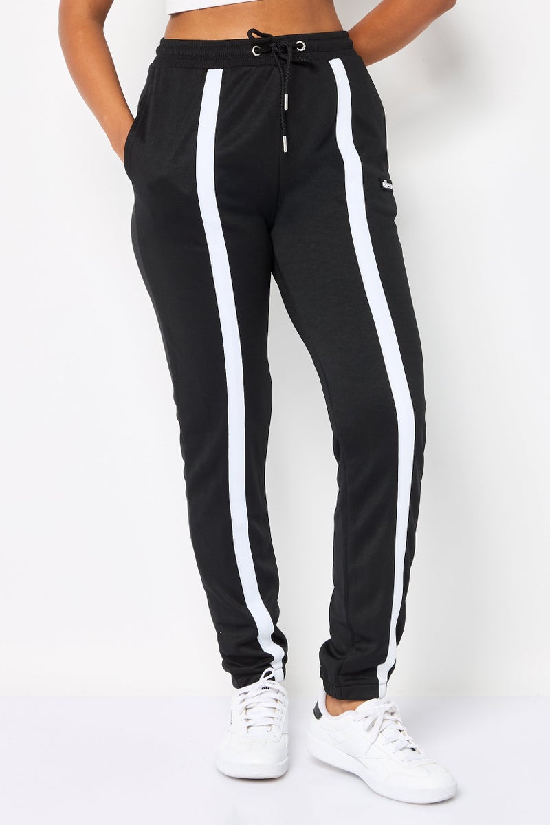 Ellesse سروال رياضي نسائي بقصة عادية بشعار العلامة التجارية، أسود - Image 1