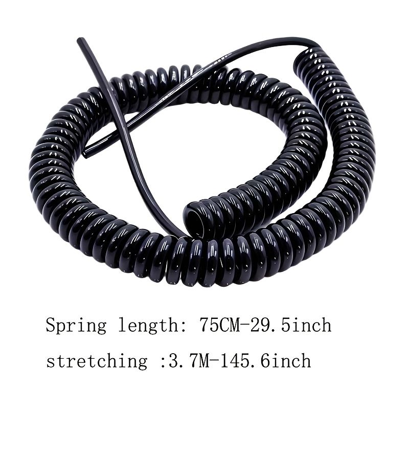 Dual Core Red Black Retractable Spiral Wire 20AWG 145.67 Inch Telescopic Wire for Electronic Products LED Bulbs Light Strings Car Connections CB Radios Audio Connections Boats - Image 3