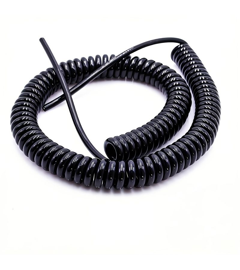 Dual Core Red Black Retractable Spiral Wire 20AWG 145.67 Inch Telescopic Wire for Electronic Products LED Bulbs Light Strings Car Connections CB Radios Audio Connections Boats - Image 1