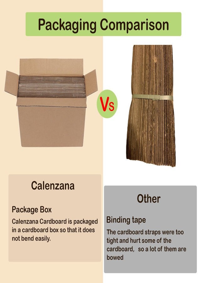 Calenzana عبوة من 50 قطعة من ورق الكرتون المموج البني من كالينزانا، مقاس 8.5 × 11 بوصة، ألواح كرتون مسطحة للتغليف، فواصل البريد، والأعمال اليدوية. - Image 4