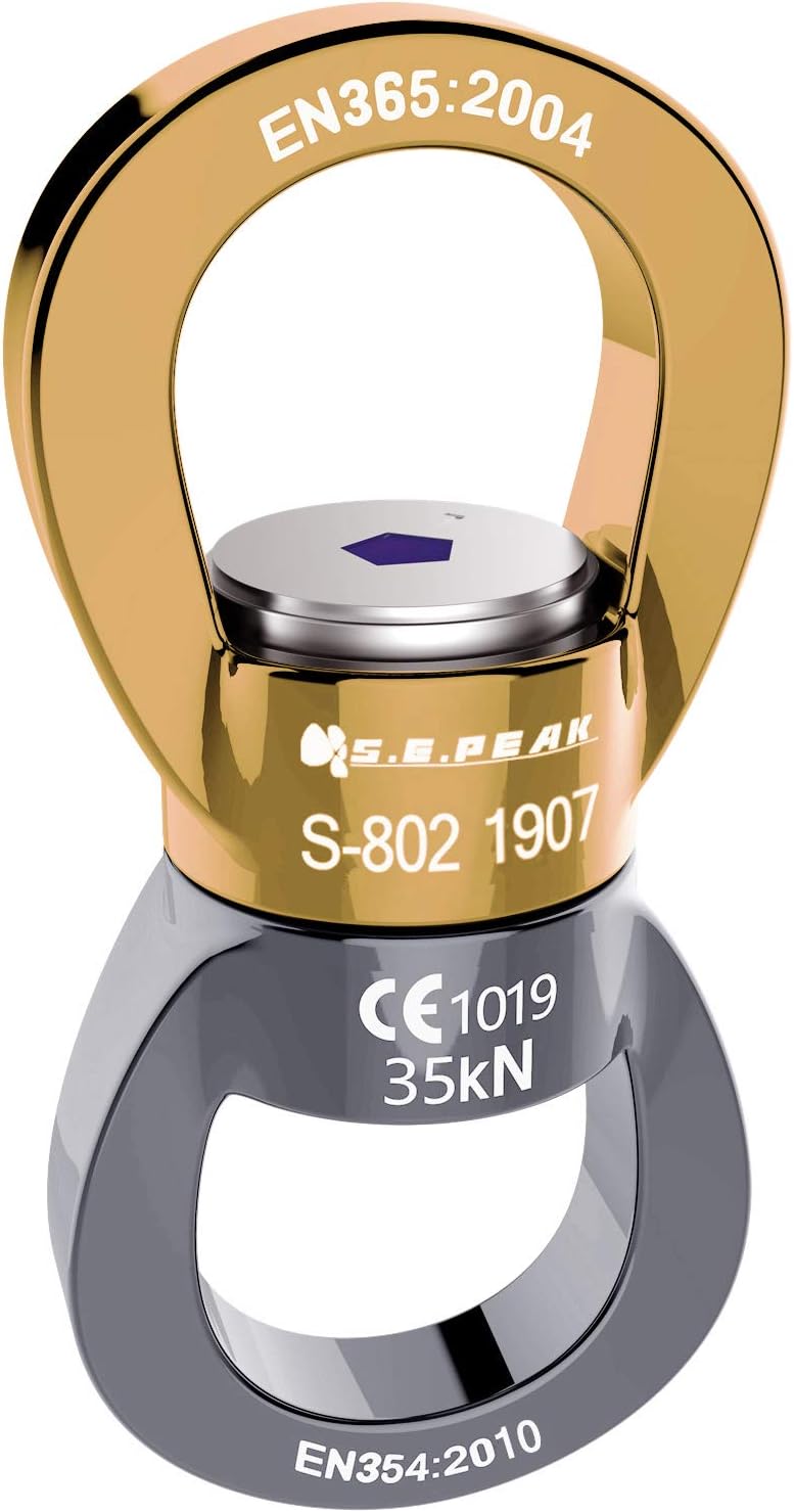 PROND Swing Swivel 35kN Safest Rotational Device, Swing Spinner, Carabiner Swivel, Climbing Rope Swivels for Children’s Web Tree Swing Setting, Aerial Dance, Hanging Hammock - Image 1