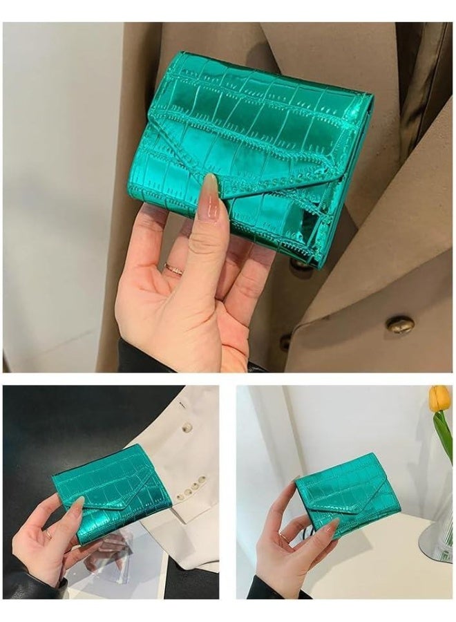 Mini Women’s Shiny Leather Wallet – Elegant Compact Design, Lightweight, Practical & Perfect for Everyday Use - Image 1
