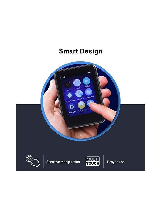 NIBEMINENT Bluetooth MP3 Full Touch Screen Music Player V6556 Black  - Image 3