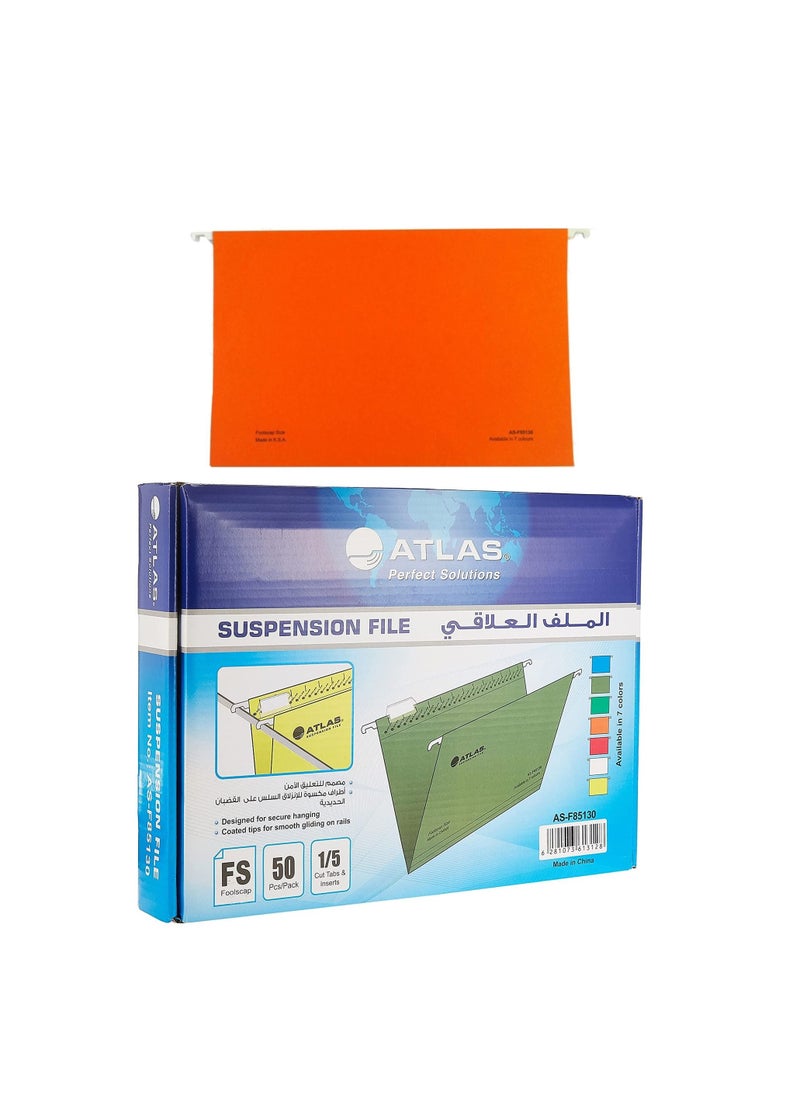 ATLAS 50-Piece Suspension File Orange Colour  - Image 1