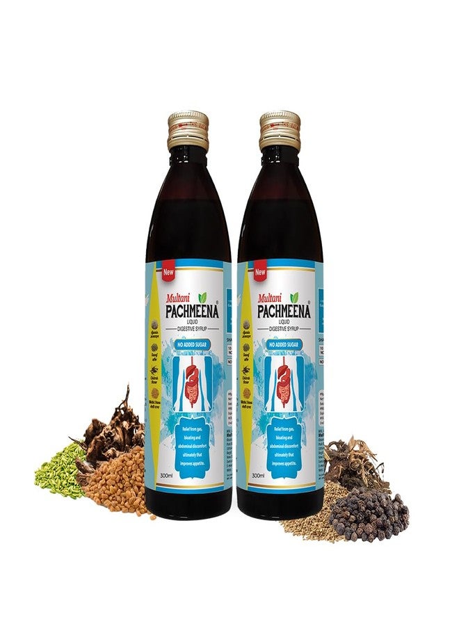 Multani شراب مولتاني باتشمينا تونيك الهضمي | بدون إضافة سكر | منتجات أيورفيدية لتحسين الهضم | يخفف الغازات والانتفاخ وآلام البطن | مفيد في تحسين الشهية | بدون إضافة سكر | 300 مل (عبوة من قطعتين) - Image 1