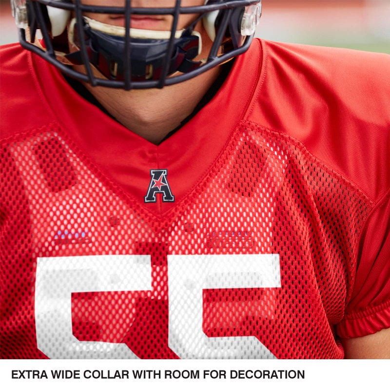 Champro Boys' Time Out Youth Stretch Football Practice Jersey, Black, Medium - Image 3