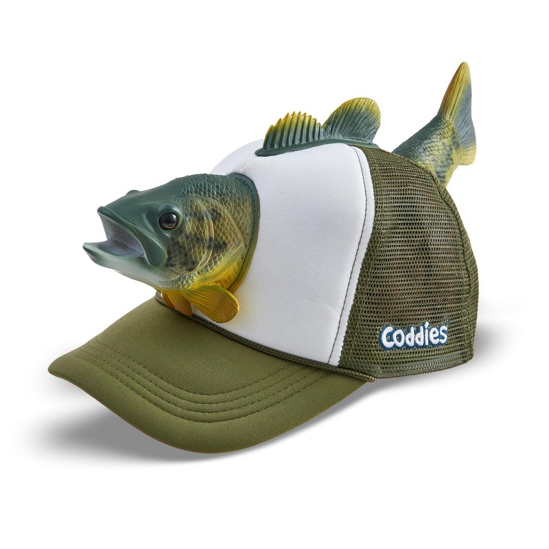 Coddies Bass Fish Hat - Hilarious Novelty Bass Fishing Hat, Perfect Gag Fishing Gift for Anglers, Dads & Fish Enthusiasts - Image 1