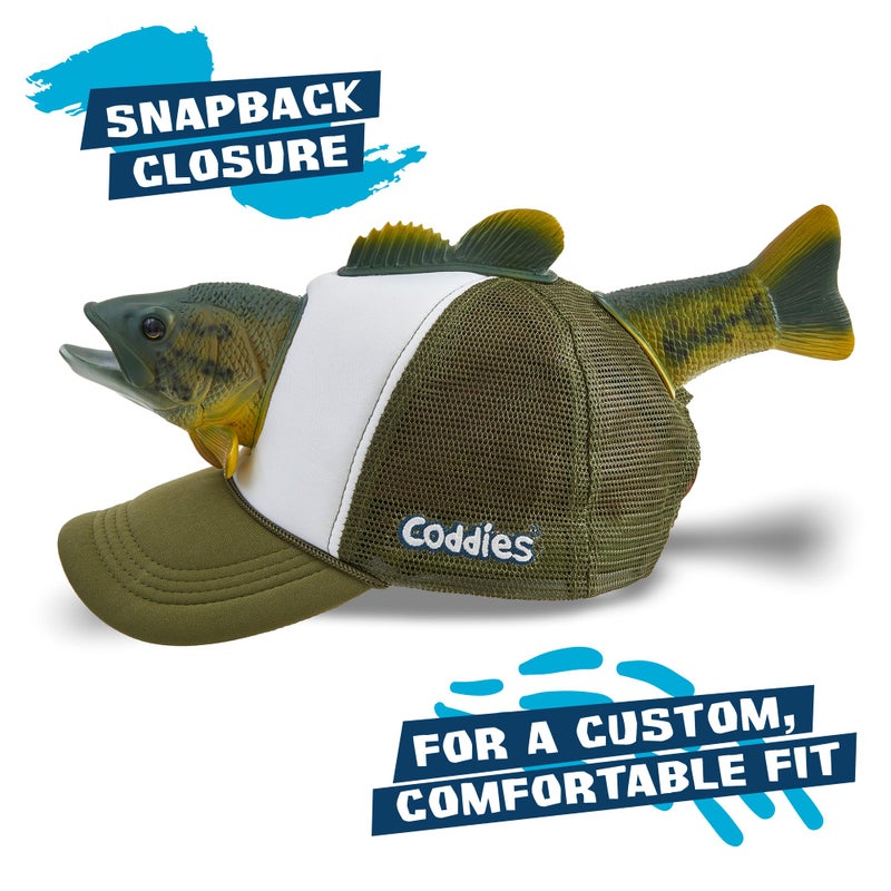 Coddies Bass Fish Hat - Hilarious Novelty Bass Fishing Hat, Perfect Gag Fishing Gift for Anglers, Dads & Fish Enthusiasts - Image 2