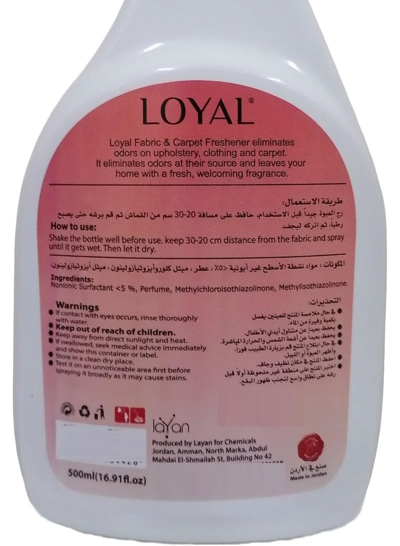 loyal Fabric Carpet And Air Freshener 500 ML Sweet Love Fragrance - Image 2