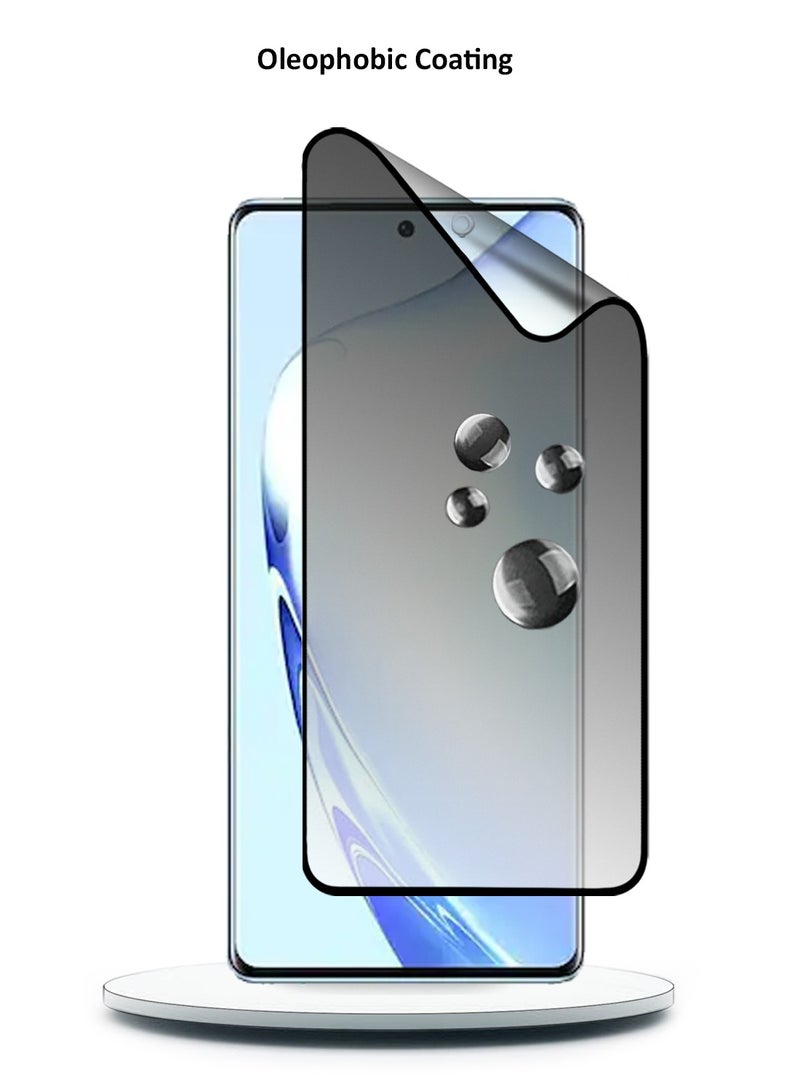 Wtech Vivo V27 / V27 Pro / V29 Lite 5G 2023 Nano Ceramic Privacy Full Glue Full Cover Matte Flexible Screen Protector (MSCNMP) - Clear/Black - Image 5