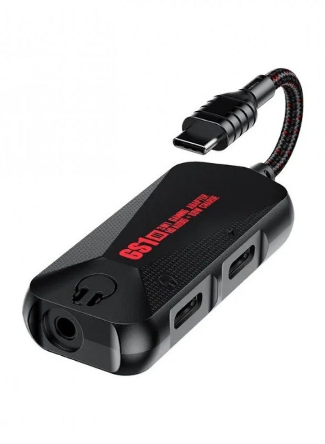 بليكستون Plextone GS1 بطاقة صوت ألعاب للهاتف المحمول للشحن: بطاقة صوت ألعاب USB شحن سريع بقدرة 60 واط، 3 في 1 - Image 1