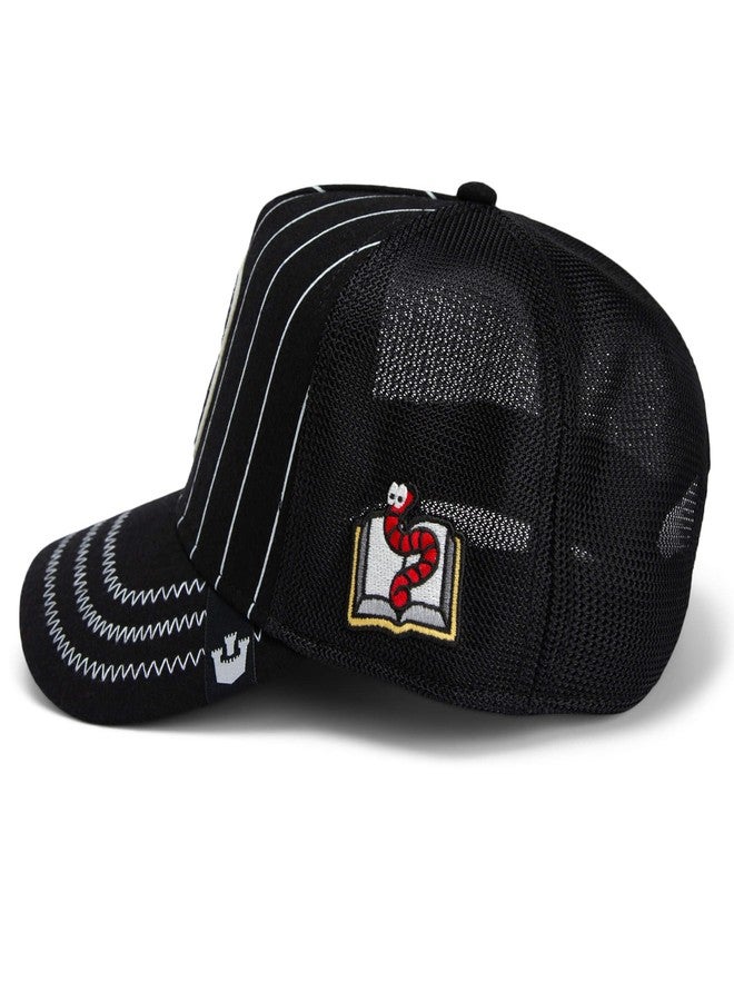 جورين بروس. قبعة سائق شاحنة من مجموعة جوورين أليجانس، بنقشة ديدان الكتب (أسود)، مقاس واحد للبالغين، للجنسين - Image 3