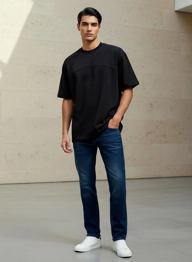 لي كوبر Lee Cooper Men Relaxed Fit Crew Neck Short Sleeves Graphic T shirt