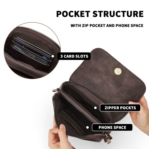 CHOLISS Small Crossbody Bags for Women, Vegan Leather Cell Phone Purse, Mini Travel Purse with Adjustable Strap - Image 3