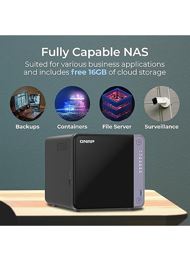 QNAP TS-432X-4G-US 4 Bay 10GbE Desktop NAS with ARM Alpine AL524 Quad-core Processor and 4 GB DDR4 RAM (Diskless)  - Image 3