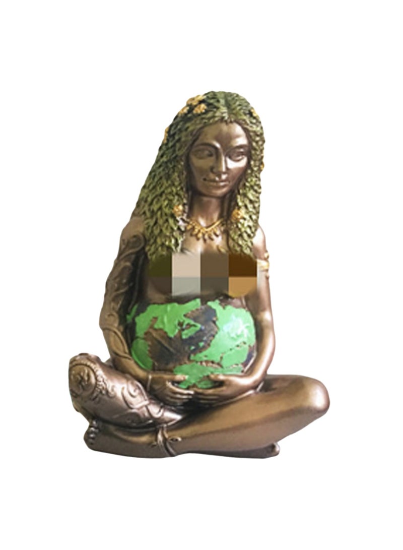 Copper Resin Crafts Mother Earth Statue, European Desktop Decoration, Home Decoration Sculpture Statue - Image 1