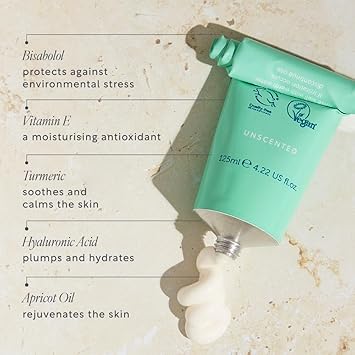 Lucy Bee Facial Cleanser Certified Organic Soothing Makeup Remover Cream Cleanser Suitable For Sensitive Skin RednessProne AntiAgeing Vegan Cruelty Free Palm Oil Free 125ml - Image 3