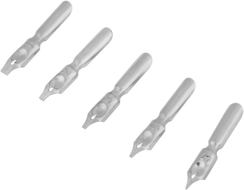 klarako Ink Pen, Calligraphy Pens Feather Quill Pen with 5 Nibs, Antique Feather Dip Pen Set, Gifts Calligraphy Pen Set, Feather Metal Nibs Quill Dip Pen Ink Accessories Set Stationery Gift Box(Red) - Image 4