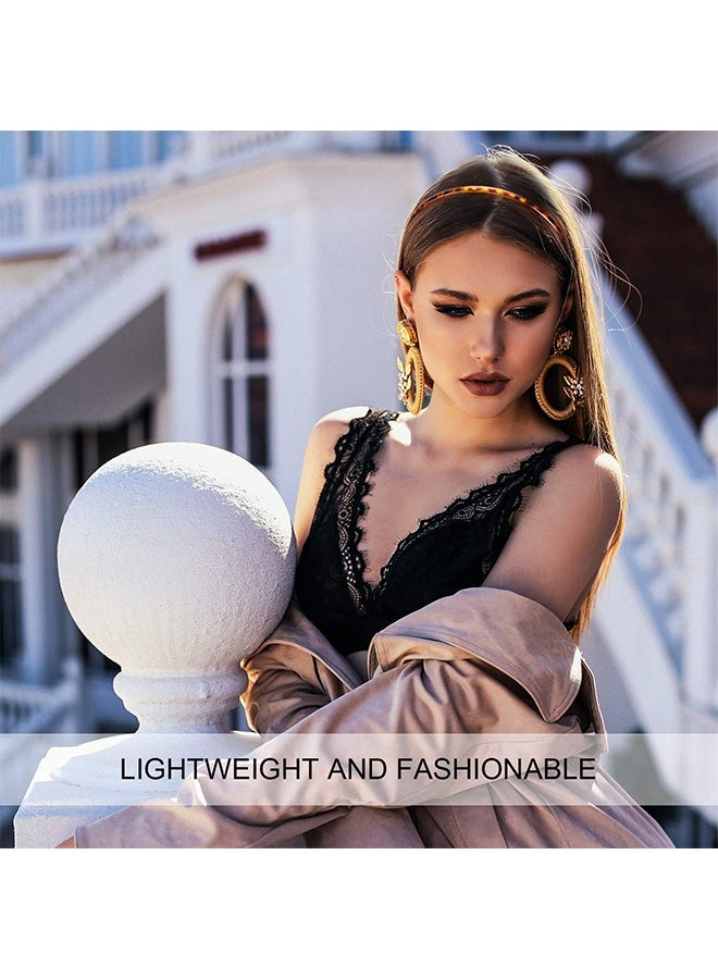 6 Pieces Plastic Skinny Beauty Headbands With Teeth Soft Touch DIY Hair Bands Hairstyles For Women, Men And Girls, 3 Colours - Image 2