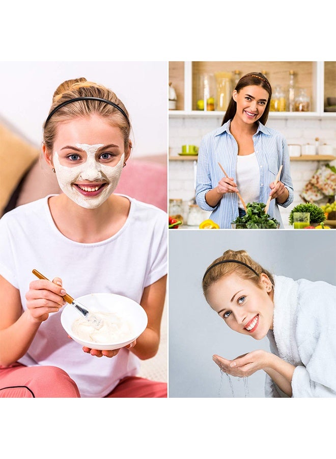 6 Pieces Plastic Skinny Beauty Headbands With Teeth Soft Touch DIY Hair Bands Hairstyles For Women, Men And Girls, 3 Colours - Image 3