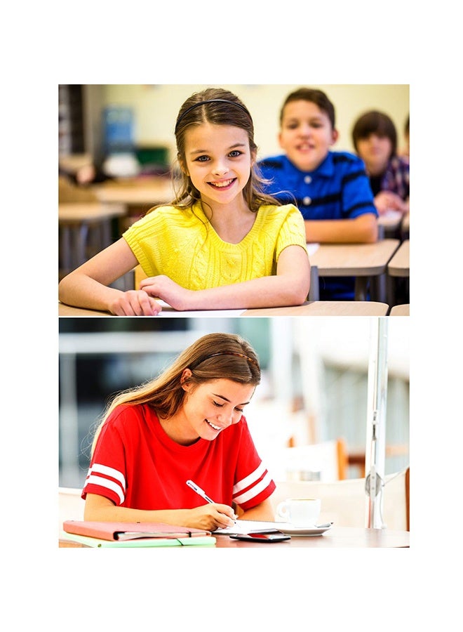 6 Pieces Plastic Skinny Beauty Headbands With Teeth Soft Touch DIY Hair Bands Hairstyles For Women, Men And Girls, 3 Colours - Image 4