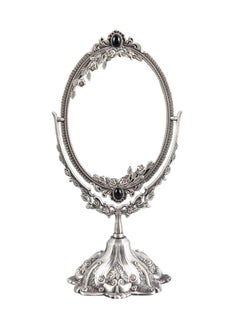 Cool Baby COOLBABY Vintage Makeup Mirror Oval Floral Tabletop Mirror Double Side Rotating Vanity Mirror with Stand for Dressing Table Bedroom  - Image 1
