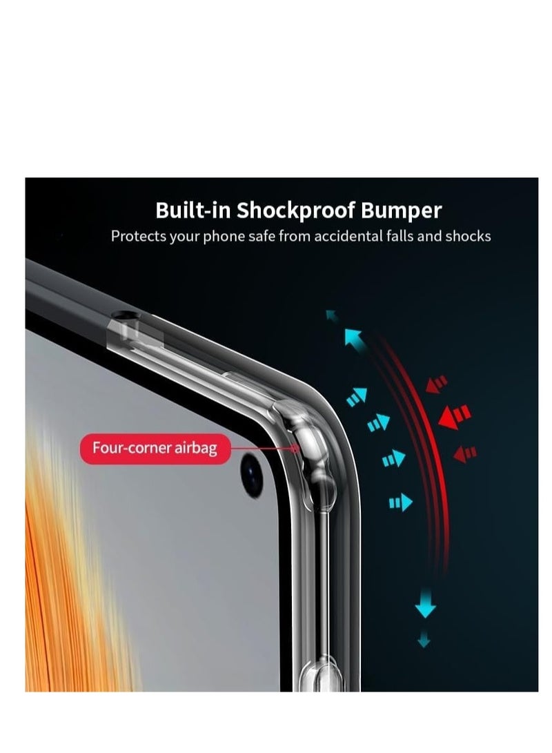 Clear Case Compatible with Honor X9c TPU+PC Transparent Phone Case Four Corners Thickened Airbag Yellow-proof Shock-proof and Drop-proof Phone Case - Image 3