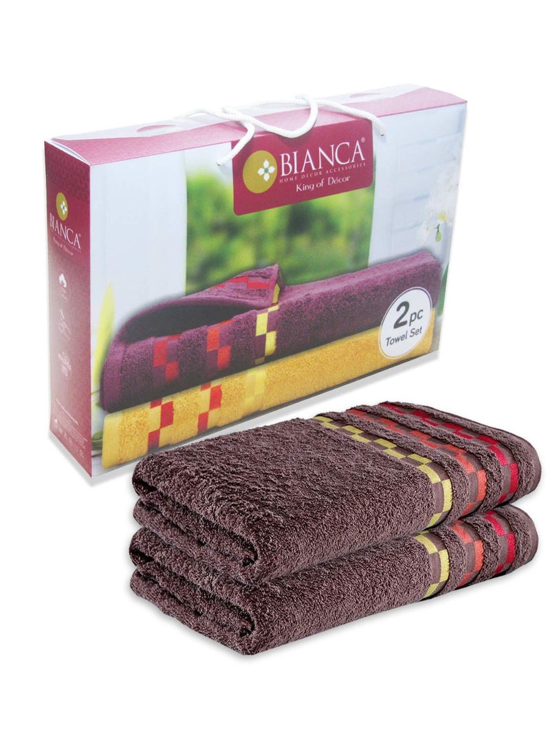BIANCA Super Soft Turkish Terry Towel 100% Mercerised Cotton -2pc Bath Towel (Sonoma) Solid-Navy - Image 2