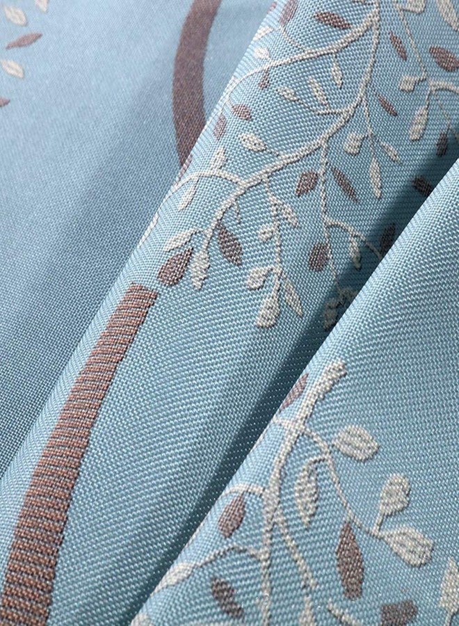 Twelve 3pcs Bed Runner Set - 1 Scarf and 2 Pillowcases, Rippling Teal Bedding Scarves for Guesthouse, Hotel, Home Decor (50x260cm) - Image 3