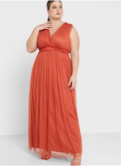 Anaya with Love Curve V-Neck Ruffle Detail Dress  - Image 1