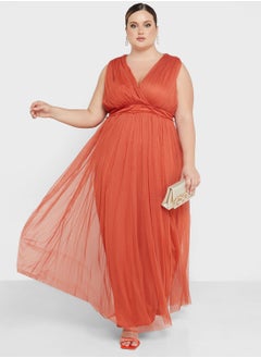 Anaya with Love Curve V-Neck Ruffle Detail Dress  - Image 4