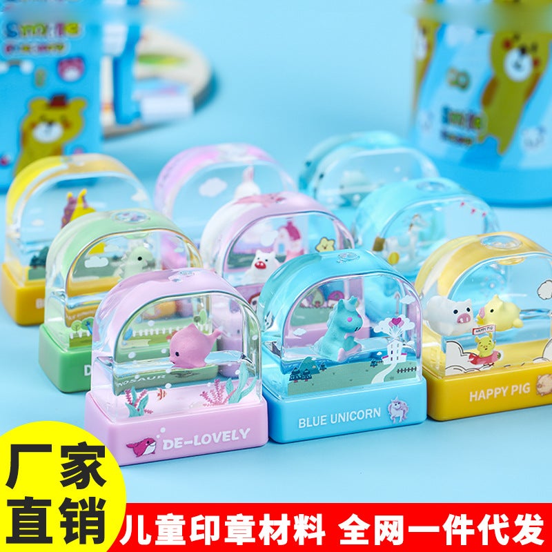 Kindergarten Float Name Stamp Material Children Crystal Signature Name Stamp Clothing Cartoon Baby - Image 2