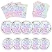 TEMYAXU Iridescent Its Me Hi Im The Birthday Girl Tableware 60 Pcs Music Decorations Includes Plates and Napkins for 20 Guests - Image 3