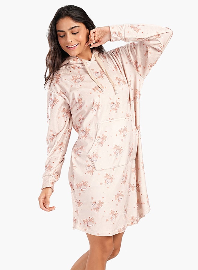 Carina Printed Velvet Short Nightgown  - Image 2