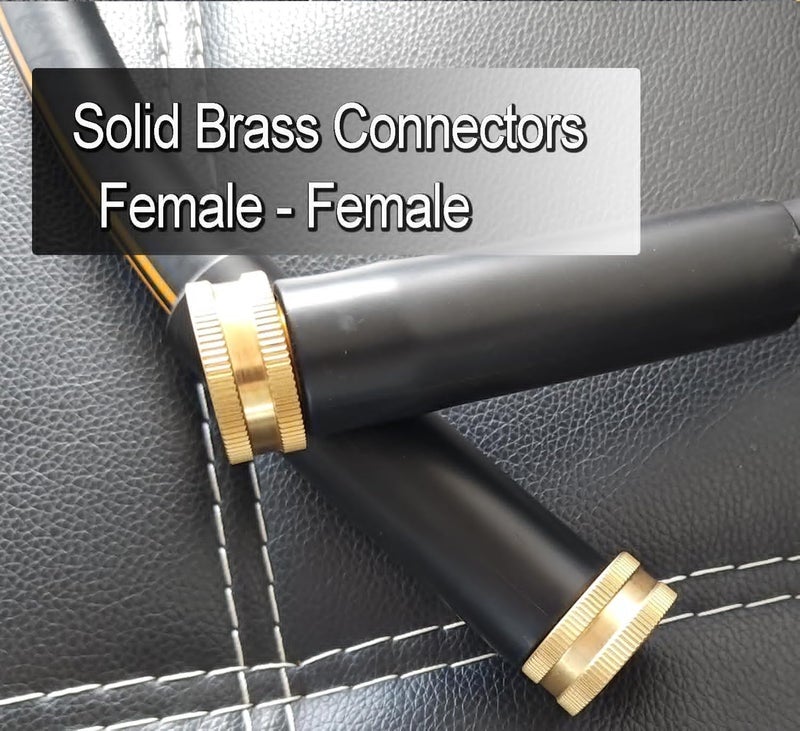 Atlantic Female to Female Heavy Duty Garden Hose 1 ft x 5/8 Inch Black Water Hose Short Connection Leader Hose (1 Foot) - Image 3