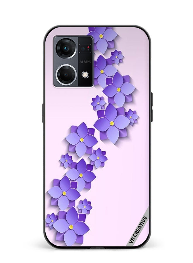VR CREATIVE Protective Case Cover For Oppo Reno8 4G Flower Design Multicolour - Image 1