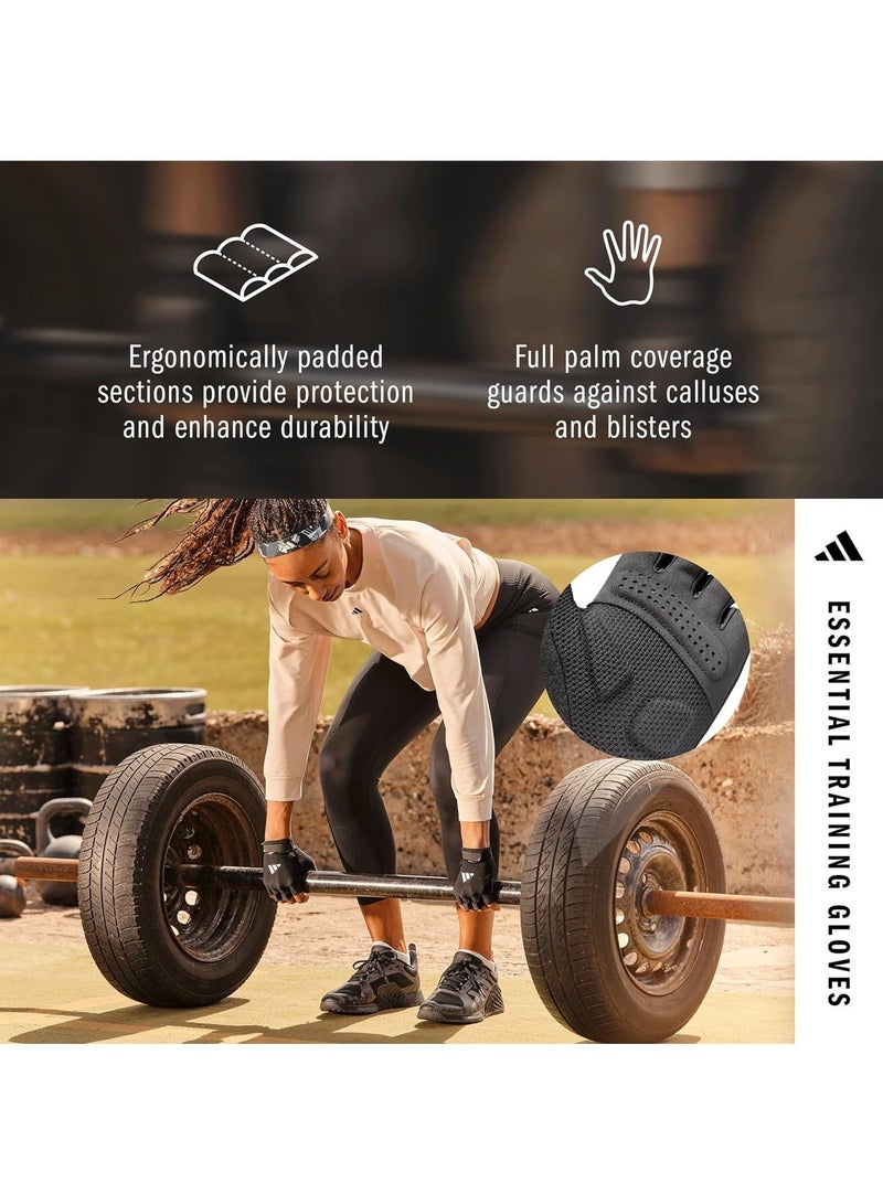 adidas Essential Training Gloves | ADIDAS Sports Training Accessories Equipment | Durable Design for Training, Fitness & Everyday Use | Sports & Fitness Equipment | Durable Design for Training, Recreation & Everyday Use - Image 3