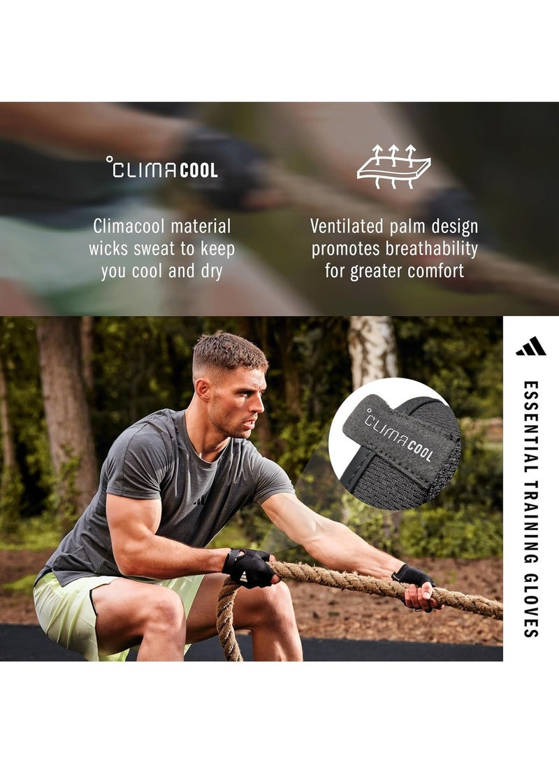 adidas Essential Training Gloves | ADIDAS Sports Training Accessories Equipment | Durable Design for Training, Fitness & Everyday Use | Sports & Fitness Equipment | Durable Design for Training, Recreation & Everyday Use - Image 2
