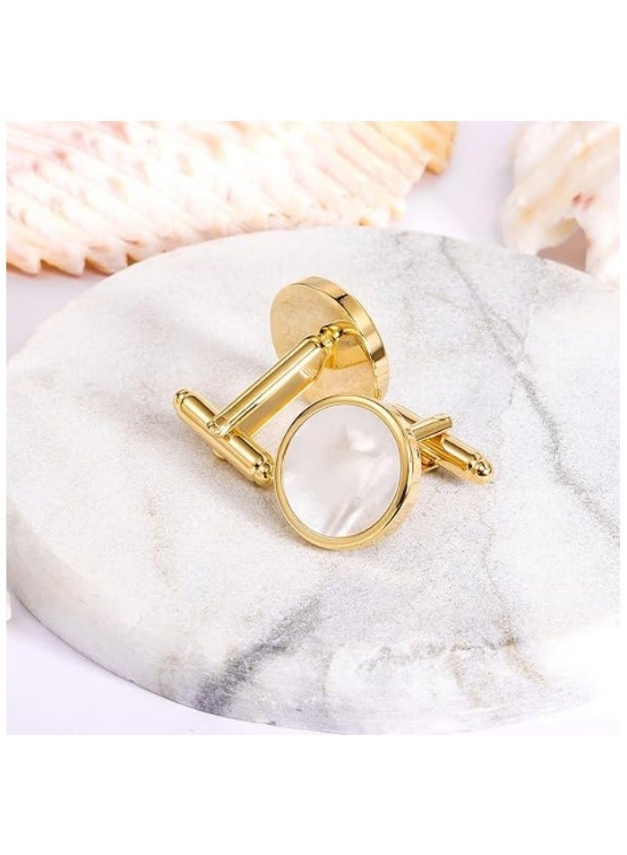 Fashion Mother-of-Pearl Tuxedo Shirt Button and Cufflink Set, Specially Designed for Wedding Business - Image 3