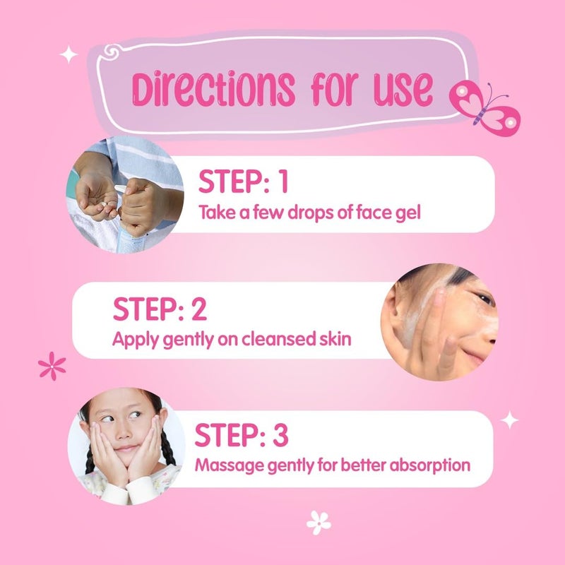 Puddles Kids Unicorn Magic Face GlowGel (100 ml) | Organic Chamomile, Cica & Grapefruit Oil | For Kids Age 2+ | Hydrates, Nourishes & Adds Natural Glow | Sulphate & Paraben Free | Dermatologist-Tested - Image 5
