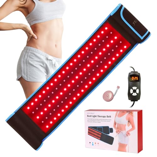 feangli Red Light Therapy Infrared Light Therapy Wrap Belt for Body Pain Relief Wearable Large Pad for Waist Back Stomach Muscle Repair Decrease Inflammation Speed Healing LED 660nm850nm with Controller