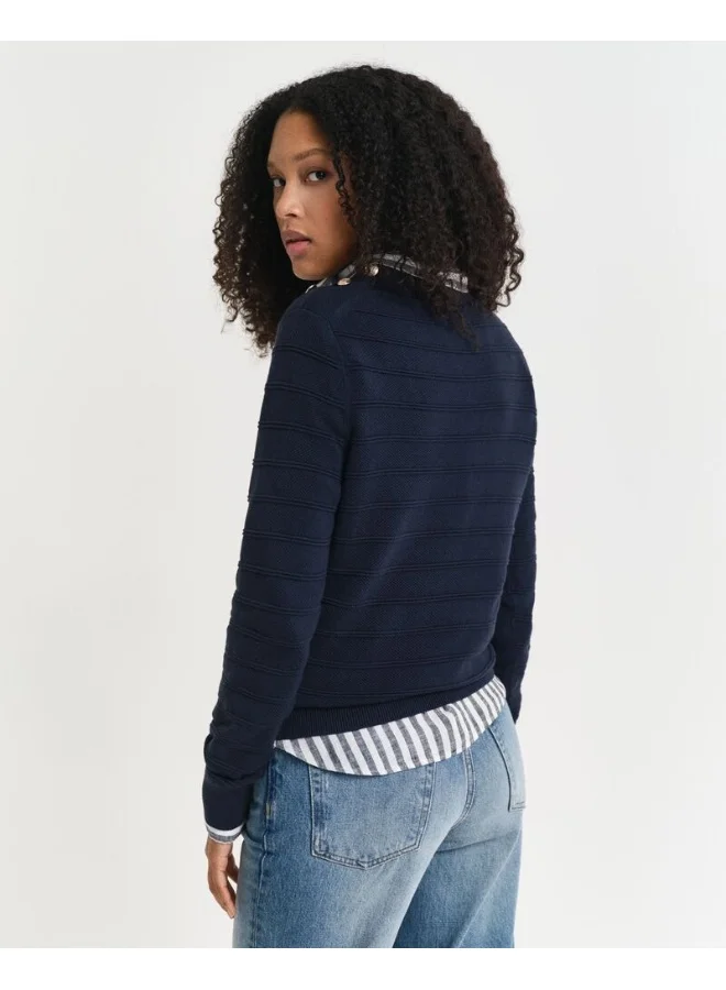 GANT Gant Textured Cotton C-Neck