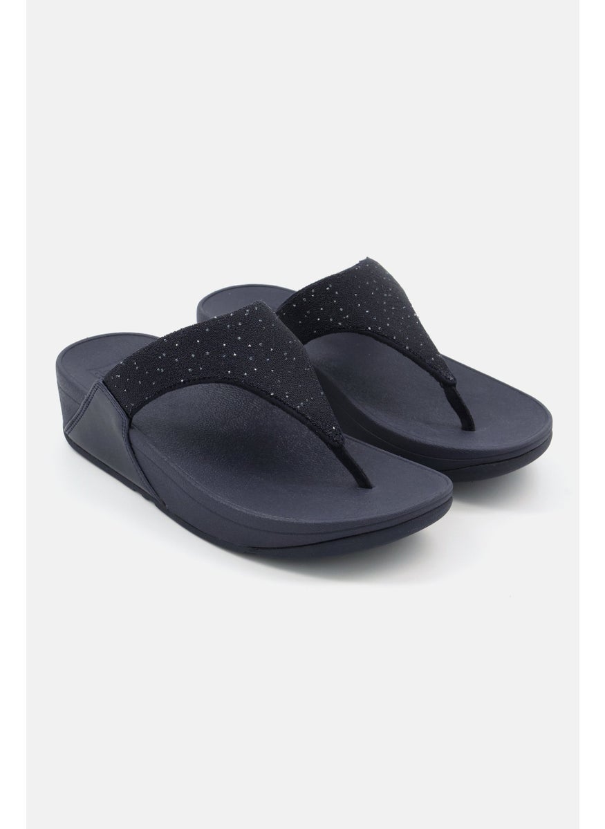 FitFlop - Women Lulu Opul Toe-Post Sandals, Navy Blue - Image 1