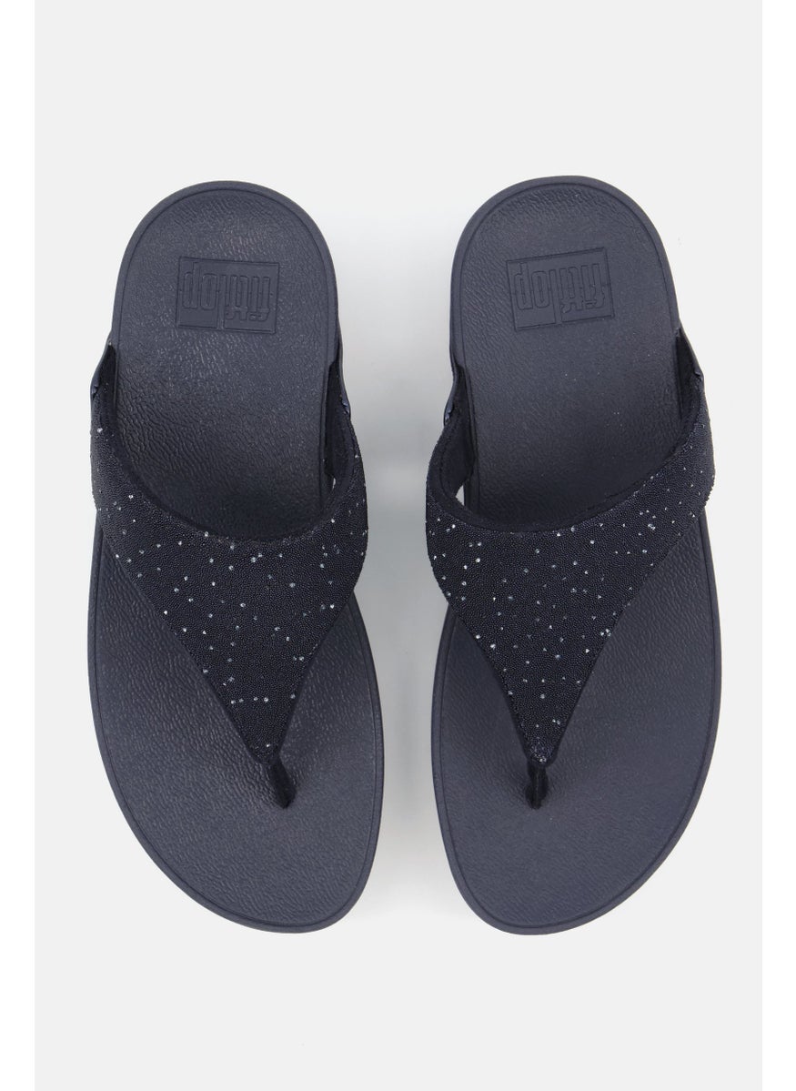 FitFlop - Women Lulu Opul Toe-Post Sandals, Navy Blue - Image 1