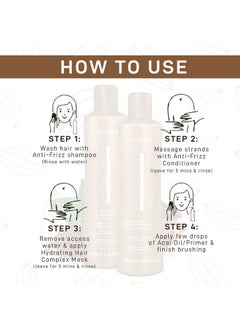 Cadiveu Generic Professional Brasil Cacau Anti Frizz Shampoo + Conditioner 300 Ml  - Image 5