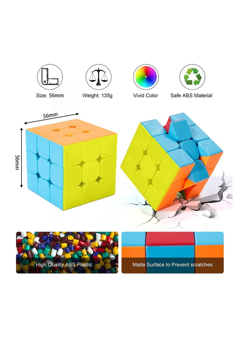 Speed Cube Profession 3X3 Fast Cube - Fast Smooth Turning - Solid Durable & Stickerless Frosted, Best 3D Puzzle Magic Toy - Turns Quicker Than Original - Image 3