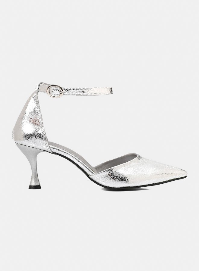 XO Style Elegant Smoky Women's Heeled Shoes with Pointed Toe and Stylish Block Heel  - Image 1