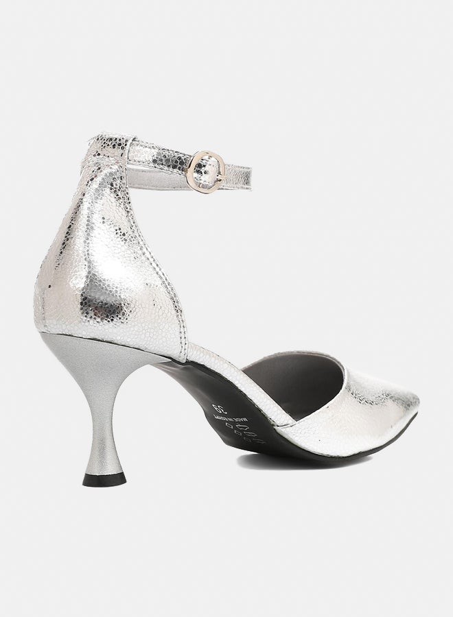 XO Style Elegant Smoky Women's Heeled Shoes with Pointed Toe and Stylish Block Heel  - Image 3